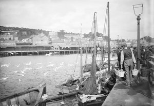 Newlynin satama ja kalalaituri, Cornwall tekijältä Francis Frith