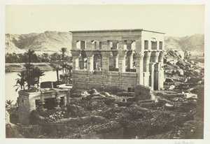 Faaraon sänky, Philæ, suuresta temppelistä, 1857. tekijältä Francis Frith