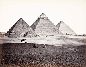 El-Geezehin pyramidit (Lounaasta) tekijältä Francis Frith