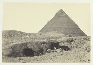 Kalliohaudat ja Belzonin pyramidi, Gizeh, 1857. tekijältä Francis Frith