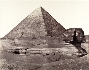 Suuri pyramidi ja suuri sfinksi, 1858. tekijältä Francis Frith