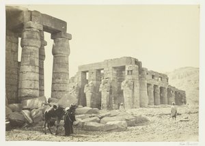 Memnonium, Thebes, tasangolta, 1857. tekijältä Francis Frith