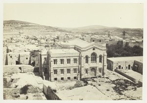Uusi englantilainen kirkko Hippicuksen tornista Jerusalemista, 1857. tekijältä Francis Frith