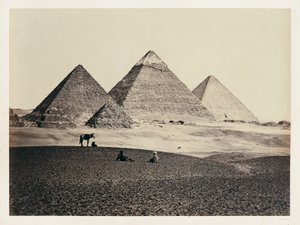 Gizan pyramidit lounaasta nähtynä tekijältä Francis Frith
