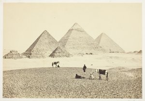 El Geezehin pyramidit lounaasta tekijältä Francis Frith