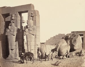 El-Kurnehin Ramasseum, Thebes, ensimmäinen näkymä tekijältä Francis Frith