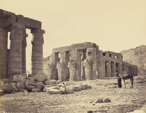 El-Kurnehin Ramesseum. Theba. Toinen näkymä tekijältä Francis Frith
