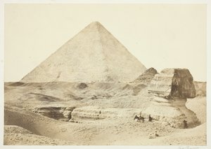 Sfinksi ja suuri pyramidi, 1857, painettu 1862. tekijältä Francis Frith