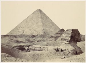 Sfinksi ja suuri pyramidi, Giza tekijältä Francis Frith