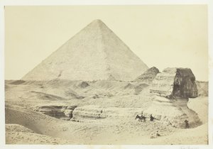 Sfinksi ja suuri pyramidi, Giza, 1857. tekijältä Francis Frith
