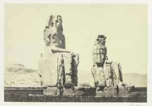 Memnonin patsaat, Theban tasanko tekijältä Francis Frith