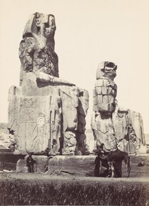 Memnonin patsaat. Theban tasango, 1857. tekijältä Francis Frith