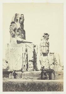 Memnonin patsaat, Theban tasango, 1857. tekijältä Francis Frith