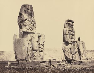 Tasangon patsaat, Thebes tekijältä Francis Frith