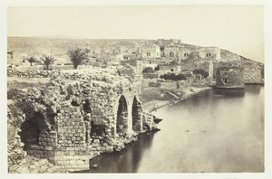 Tiberiaksen kaupunki ja järvi etelästä, 1857. tekijältä Francis Frith