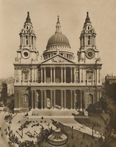Wrenin rakentama suuri kirkko vanhan St. Paulsin paikalle, vuodelta 1935.