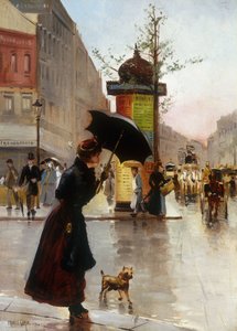 Pariisin katukohtaus, 1890 tekijältä Francis Garat