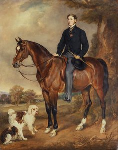 Equestrian muotokuva Seymour Sydney Hydestä 6. Earl of Harrington (öljy kankaalle)