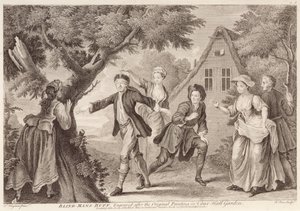 Blind-Mans Buff, kaiverrus Remi Parr (fl.1723-50) tekijältä Francis Hayman