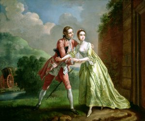 Robert Lovelace valmistautuu sieppaamaan Clarissa Harlowea Samuel Richardsonin (1689-1761) Clarissasta