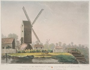 "Näkymä Mr Metcalfin tehtaalle lähellä Bromleyta", Bow, Poplar, Lontoo, 1785