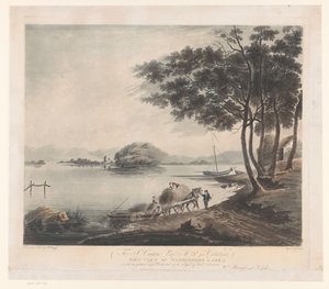 Näkymä Windermerelle Näkymä Windermere-järvelle (otsikko esineessä) tekijältä Francis Jukes