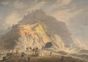 Scarborough: Haaksirikko Castle Cliffin juurella