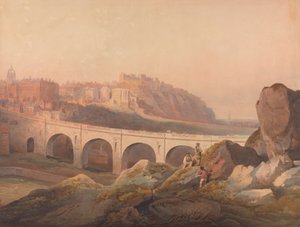 Näkymä Edinburghiin Calton Hilliltä tekijältä Francis Nicholson