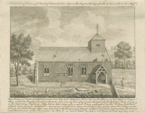 Jäähyväiskirkko: etsaus, nd [1740] (painos) tekijältä Francis Perry