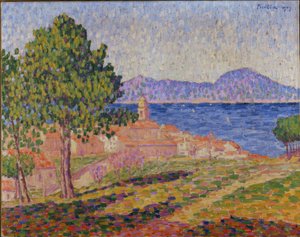 Näkymä Saint-Tropeziin Zita- delle- rannalta tekijältä Francis Picabia