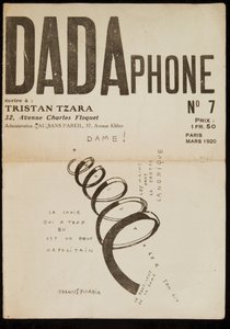 Dadaphone-lehden nro 7 etukansi. tekijältä Francis Picabia