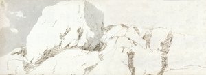 Osa Pembrokeshireä, noin 1678 (vesiväri ja ruskea muste paperille). tekijältä Francis Place
