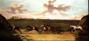 The Carriage Match Newmarketissa, Against Time, 29. elokuuta 1750 (öljy kankaalle)