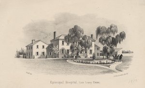 Episcopal Hospital, litho by P.S. Duval ja poika, 1856 tekijältä Francis Schell