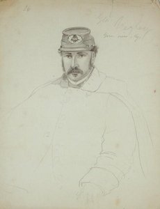 Kenraali Negley, Union Army, n. 1860 (kynä paperilla) tekijältä Francis Schell