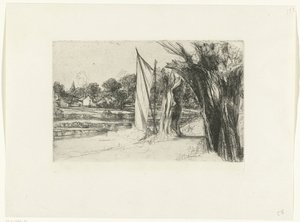 Thames Ditton Thames Ditton - purjeen kanssa tekijältä Francis Seymour Haden (Sir)