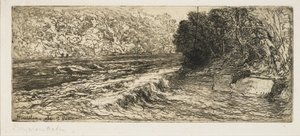 Todennäköinen paikka lohelle, 1889 tekijältä Francis Seymour Haden