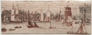 Luonnos Greenwichistä. tekijältä Francis Seymour Haden