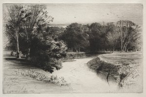 Auringonlasku Irlannissa, 1863. tekijältä Francis Seymour Haden
