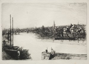Battersea Reach. tekijältä Francis Seymour Haden