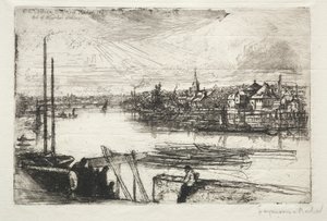 Battersea Reach, 1843. tekijältä Francis Seymour Haden