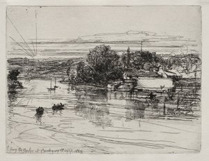 Cardigan Bridge, 1864. tekijältä Francis Seymour Haden