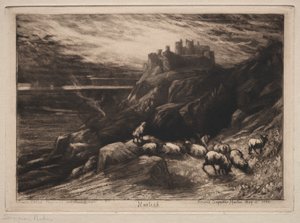 Harlech, 1880. tekijältä Francis Seymour Haden