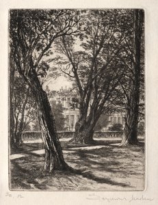 Kensington Gardens (pieni lautanen) tekijältä Francis Seymour Haden