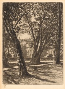 Kensington Gardens, nro 1 (pieni lautanen) tekijältä Francis Seymour Haden