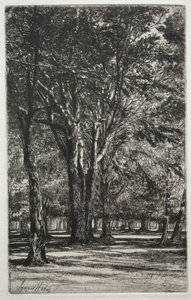 Kensington Gardens The Large Plate, 1860. tekijältä Francis Seymour Haden
