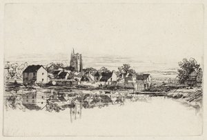 Kidwelly Town, 1859. tekijältä Francis Seymour Haden