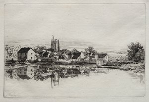 Kidwelly Town, 1859. tekijältä Francis Seymour Haden