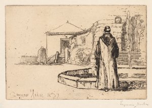 Munkki suihkulähteellä tekijältä Francis Seymour Haden