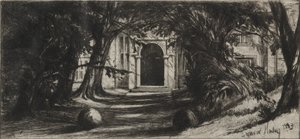 Mytton Hall, 1859. tekijältä Francis Seymour Haden